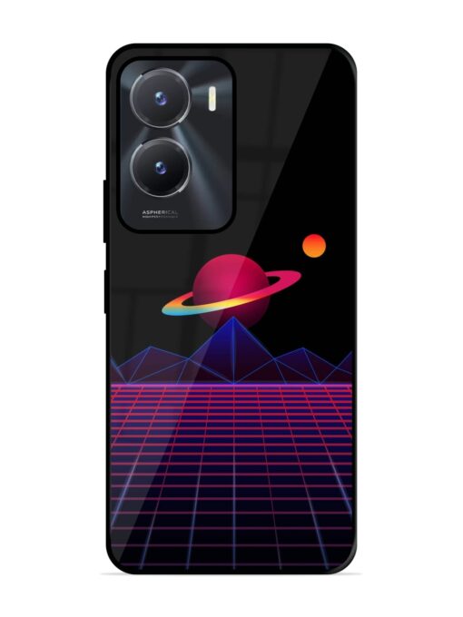 Wave Aesthetic Glossy Metal Phone Cover for Vivo T2X (5G)