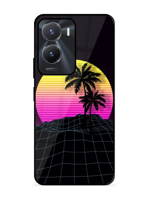 Coconut Vector Glossy Metal Phone Cover for Vivo T2X (5G)