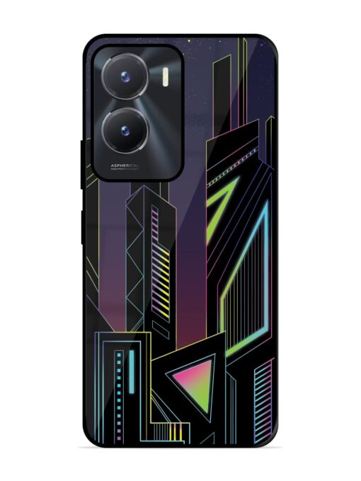 Neon Dreamscape Glossy Metal Phone Cover for Vivo T2X (5G)