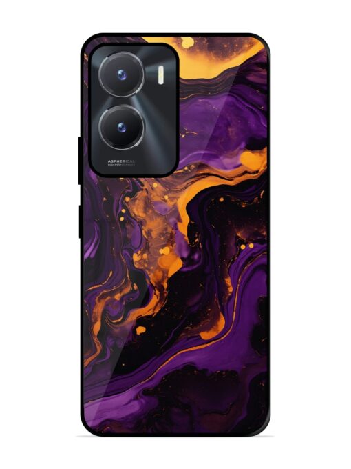 Painting Of A Purple Glossy Metal Phone Cover for Vivo T2X (5G)