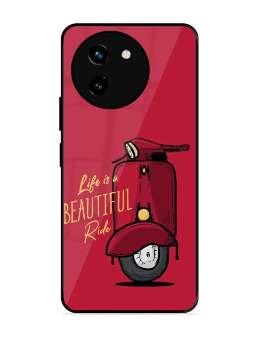 Life Is Beautiful Rides Glossy Metal Phone Cover for Vivo T3X (5G) Zapvi