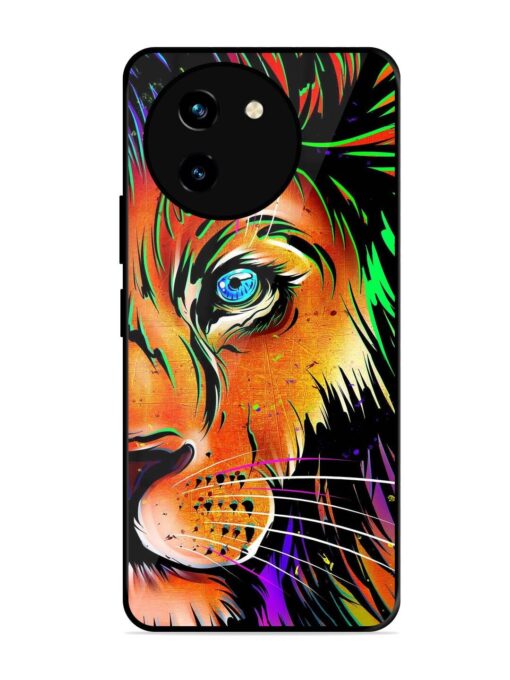 Colorful Lion Design Glossy Metal TPU Phone Cover for Vivo T3X (5G)