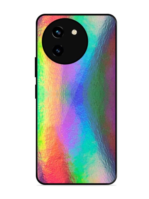 Colorful Holographic Background Glossy Metal TPU Phone Cover for Vivo T3X (5G) Zapvi