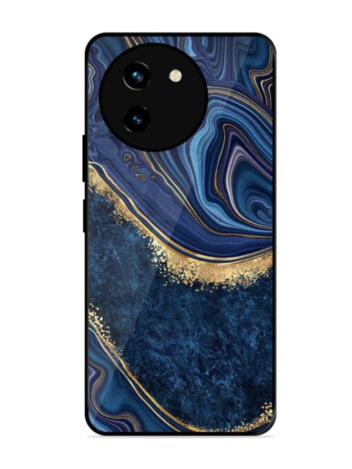 Abstract Background Blue Glossy Metal TPU Phone Cover for Vivo T3X (5G) Zapvi