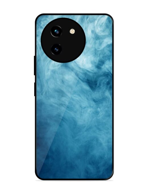 Blue Smoke Art Glossy Metal Phone Cover for Vivo T3X (5G) Zapvi