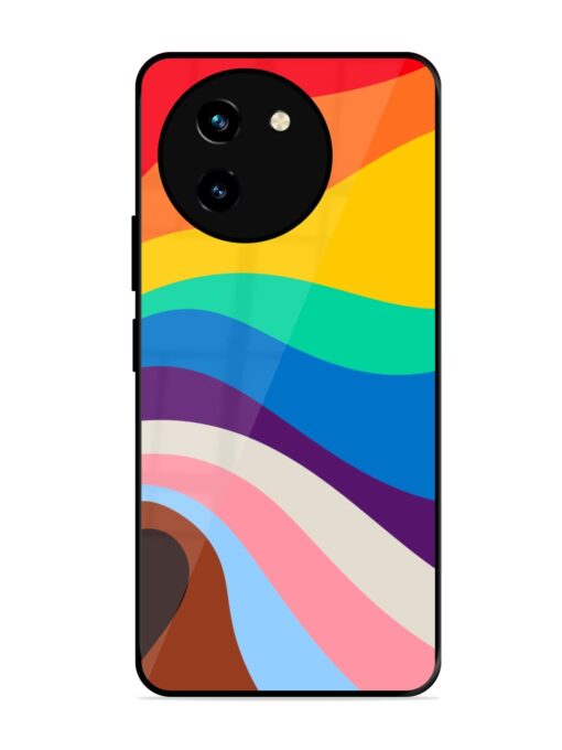 Minimal Pride Art Glossy Metal Phone Cover for Vivo T3X (5G) Zapvi