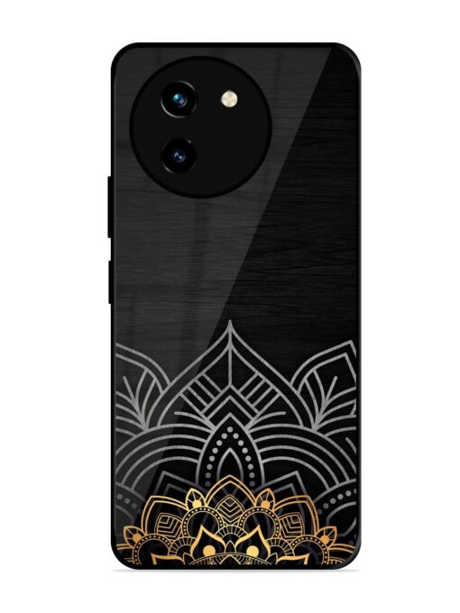 Decorative Golden Pattern Glossy Metal Phone Cover for Vivo T3X (5G) Zapvi