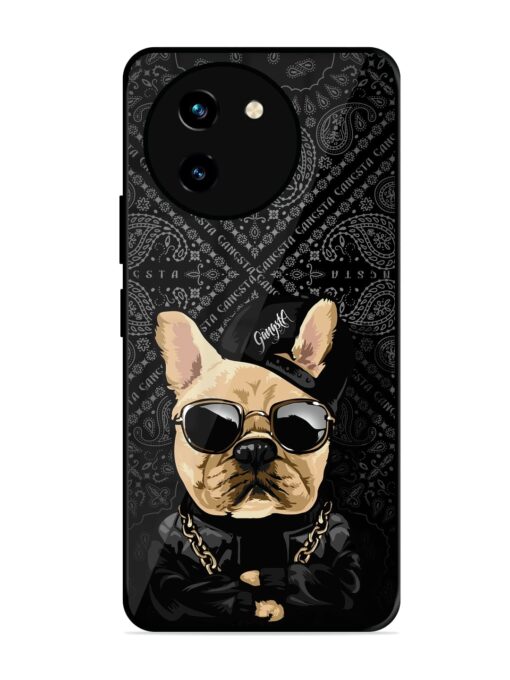 Gangsta Cool Sunmetales Dog Glossy Metal Phone Cover for Vivo T3X (5G) Zapvi