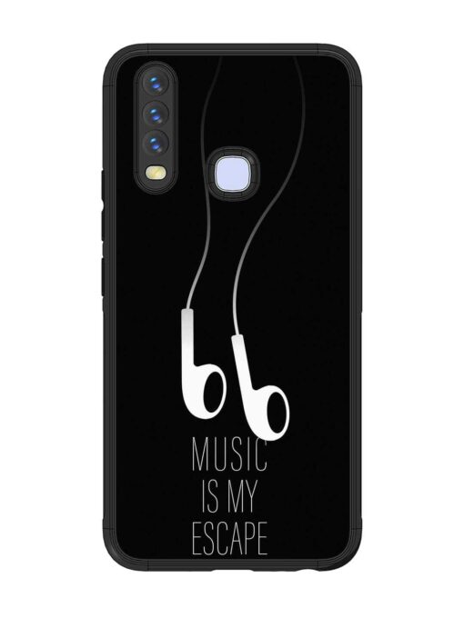 Music Is My Escape Glossy Metal Phone Cover for Vivo U10 Zapvi