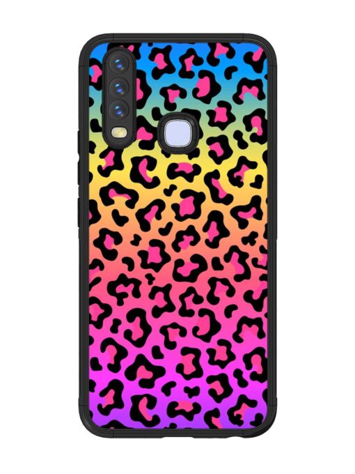 Neon Rainbow Colored Glossy Metal Phone Cover for Vivo U10 Zapvi