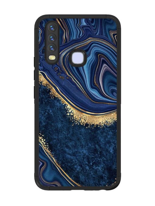 Abstract Background Blue Glossy Metal TPU Phone Cover for Vivo U10 Zapvi