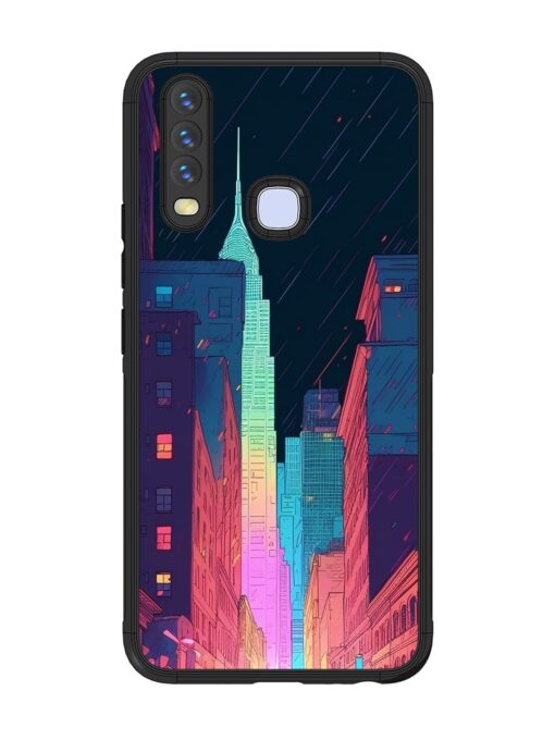 Minimal City Art Glossy Metal Phone Cover for Vivo U10 Zapvi