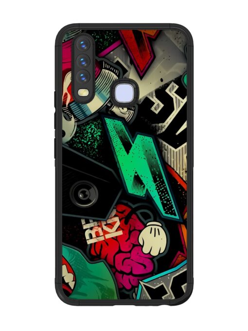 Graffiti Art Glossy Metal Phone Cover for Vivo U10 Zapvi