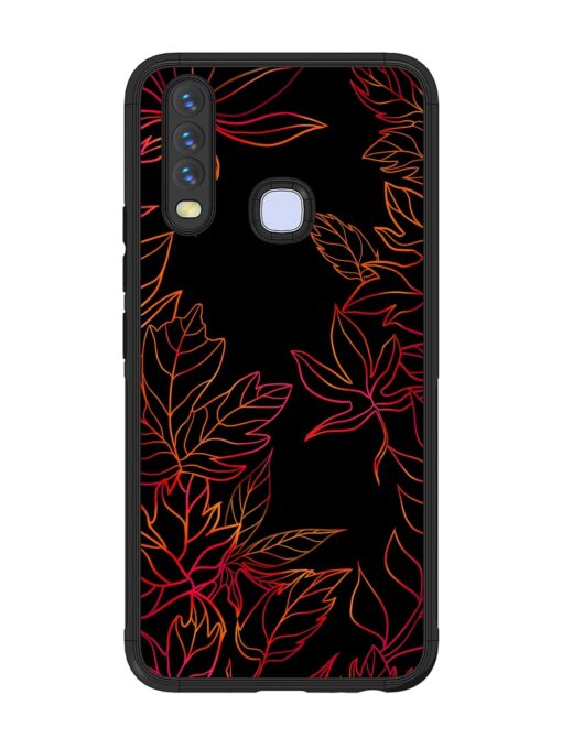 Red Floral Pattern Glossy Metal Phone Cover for Vivo U10 Zapvi