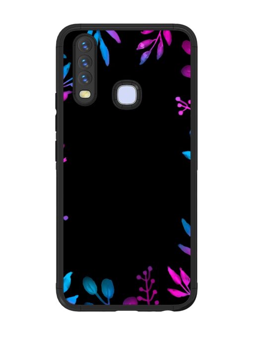 Flower Pattern Watercolor Glossy Metal Phone Cover for Vivo U10 Zapvi