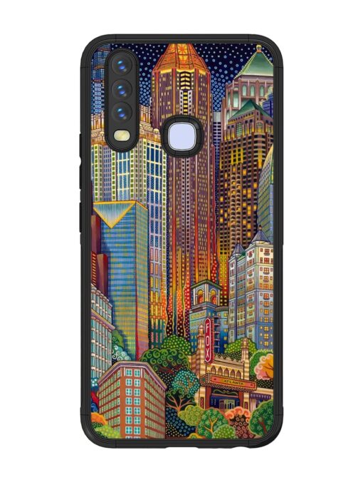 Cityscapes Art Glossy Metal Phone Cover for Vivo U10 Zapvi