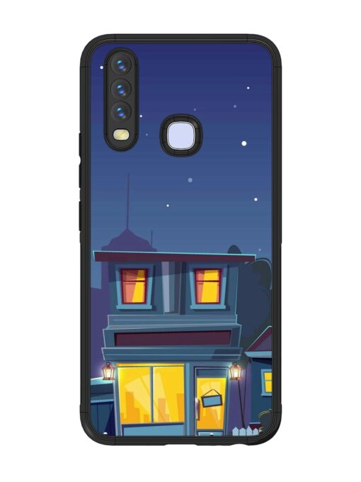 Vector Night House Glossy Metal Phone Cover for Vivo U10 Zapvi