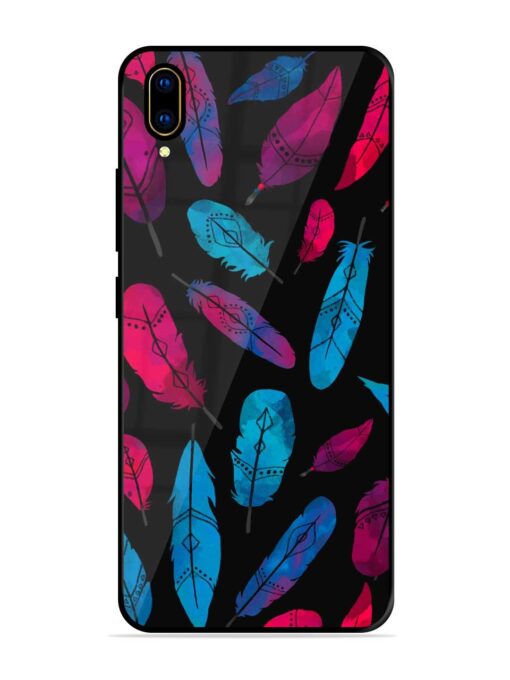 Feather Art Glossy Metal Phone Cover for Vivo V11 Pro Zapvi