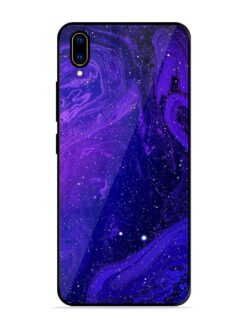 Galaxy Acrylic Abstract Art Glossy Metal Phone Cover for Vivo V11 Pro