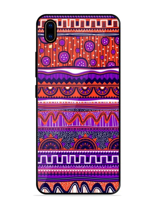 Ethnic Seamless Pattern Glossy Metal TPU Phone Cover for Vivo V11 Pro Zapvi