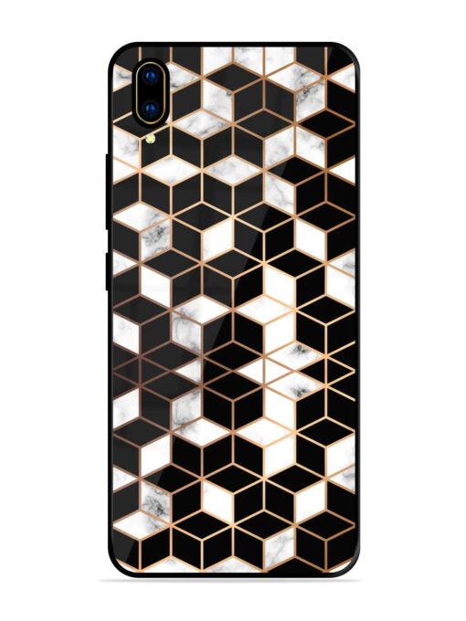 Vector Marble Texture Glossy Metal Phone Cover for Vivo V11 Pro Zapvi