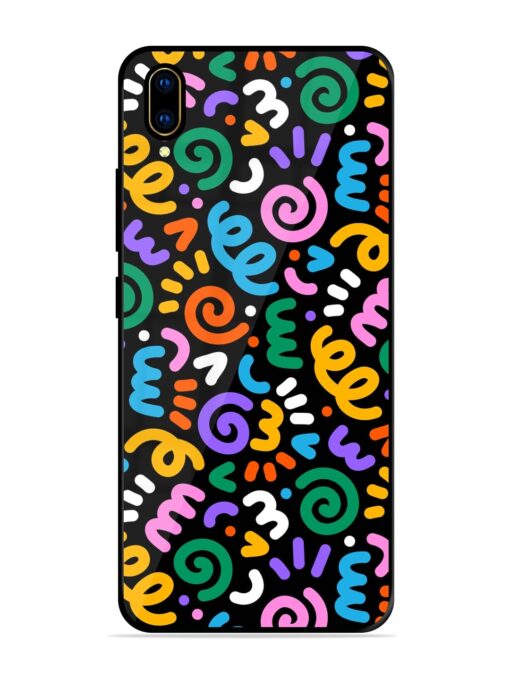 Colorful Seamless Vector Glossy Metal Phone Cover for Vivo V11 Pro Zapvi