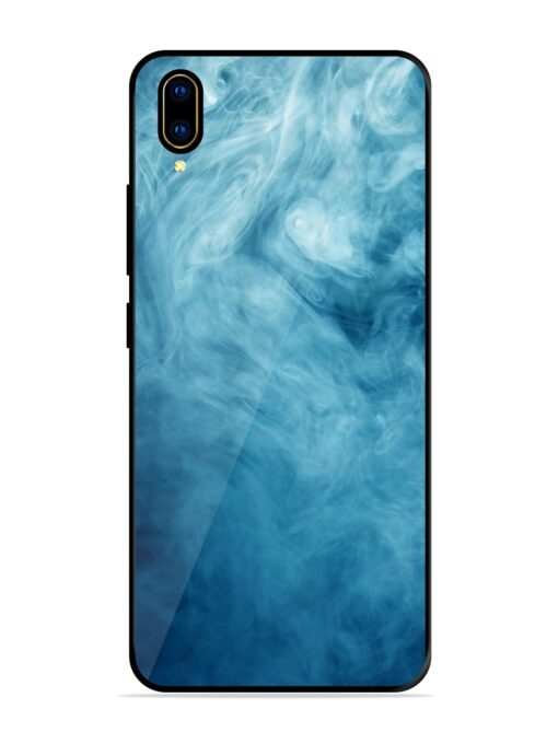 Blue Smoke Art Glossy Metal Phone Cover for Vivo V11 Pro Zapvi