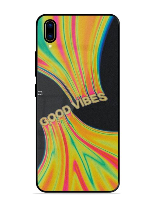 Good Vibes Glossy Metal Phone Cover for Vivo V11 Pro Zapvi