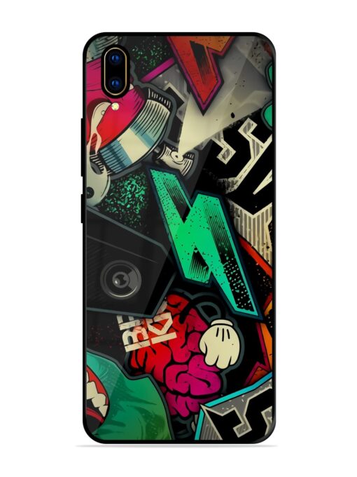 Graffiti Art Glossy Metal Phone Cover for Vivo V11 Pro Zapvi