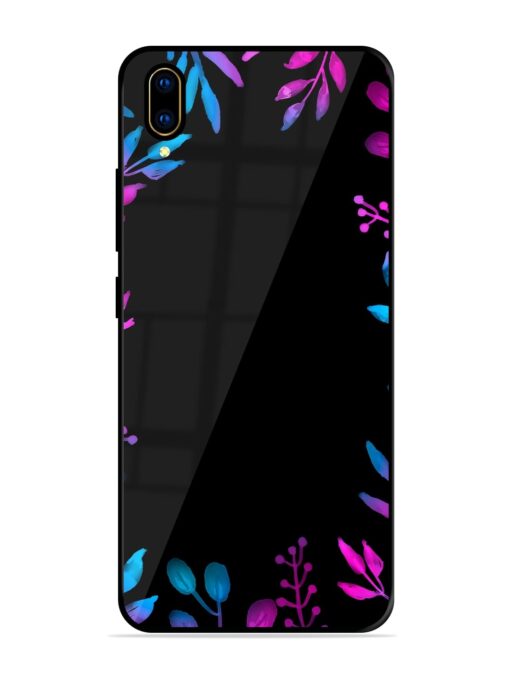 Flower Pattern Watercolor Glossy Metal Phone Cover for Vivo V11 Pro Zapvi