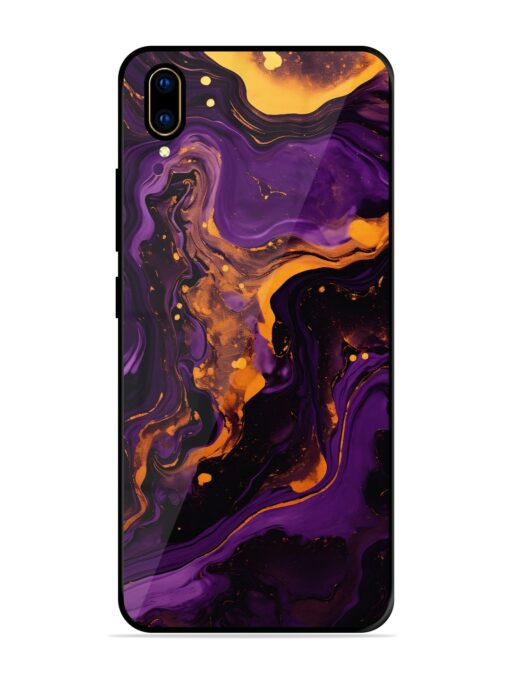 Painting Of A Purple Glossy Metal Phone Cover for Vivo V11 Pro Zapvi