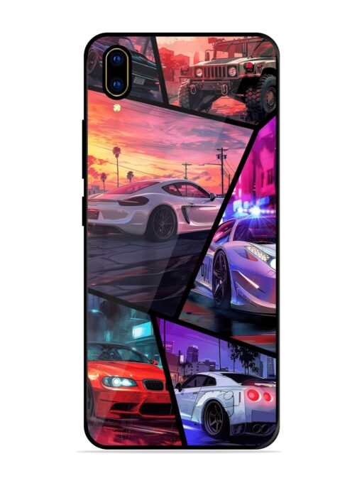 Ride In Pixels Glossy Metal Phone Cover for Vivo V11 Pro Zapvi