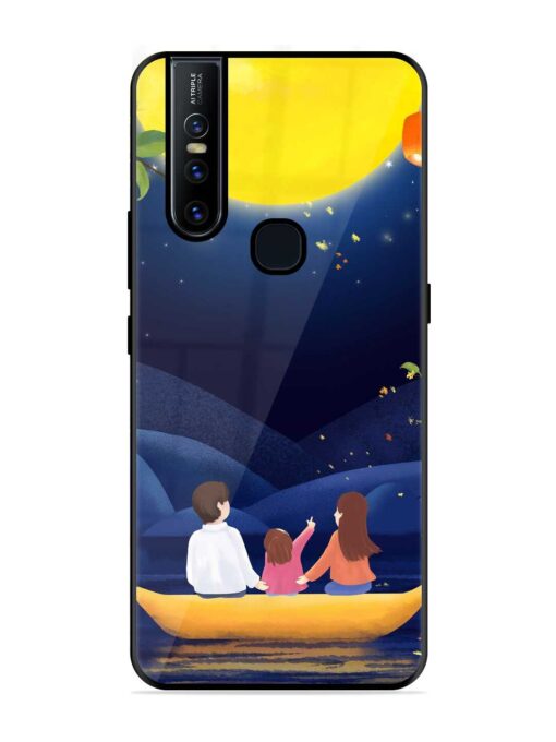 Happy Family And Beautiful View Glossy Metal Phone Cover for Vivo V15 Zapvi