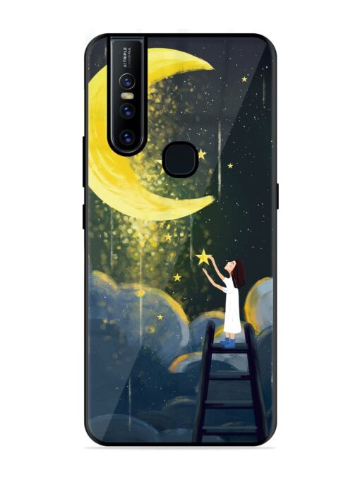 Moonlight Healing Night Illustration Glossy Metal TPU Phone Cover for Vivo V15 Zapvi