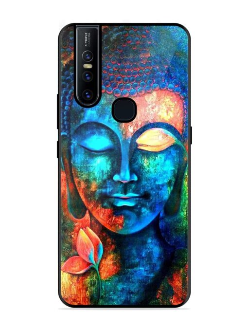 Buddha Painting Glossy Metal Phone Cover for Vivo V15 Zapvi