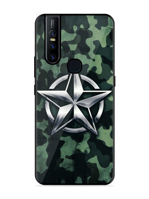 Indian Army Star Design Glossy Metal Phone Cover for Vivo V15 Zapvi