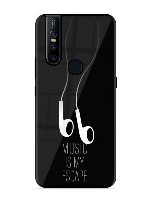 Music Is My Escape Glossy Metal Phone Cover for Vivo V15