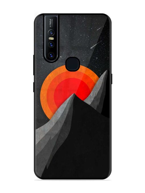 Black Mountain Glossy Metal Phone Cover for Vivo V15