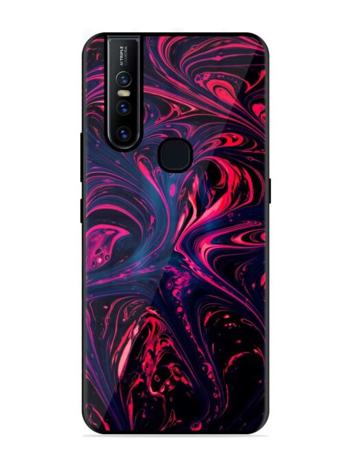 Abstract Background Glossy Metal Phone Cover for Vivo V15 Zapvi