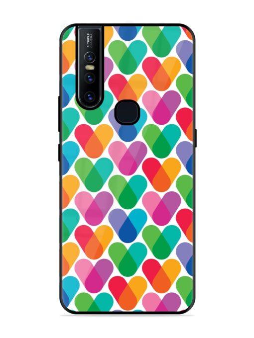 Overlapping Colors Colorful Glossy Metal TPU Phone Cover for Vivo V15