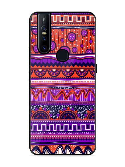 Ethnic Seamless Pattern Glossy Metal TPU Phone Cover for Vivo V15