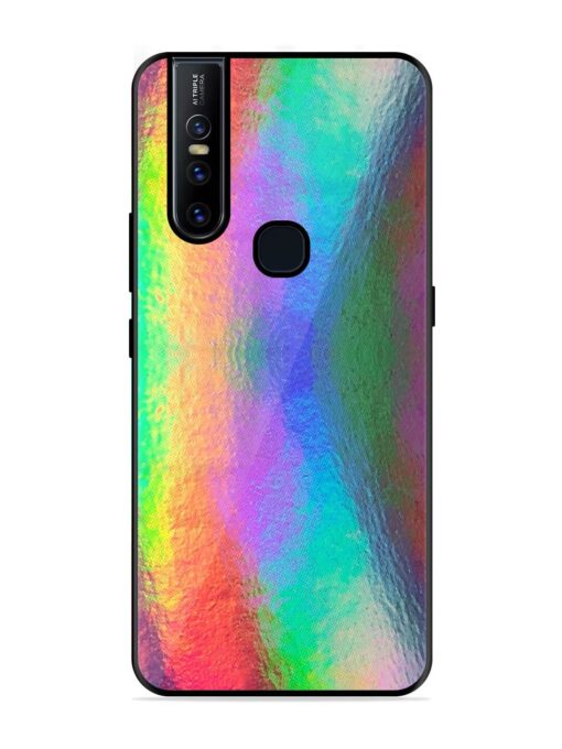 Colorful Holographic Background Glossy Metal TPU Phone Cover for Vivo V15 Zapvi