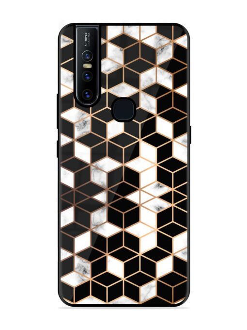 Vector Marble Texture Glossy Metal Phone Cover for Vivo V15