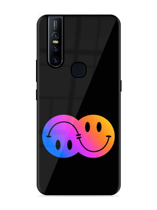 Gradient Smile Art Glossy Metal TPU Phone Cover for Vivo V15 Zapvi