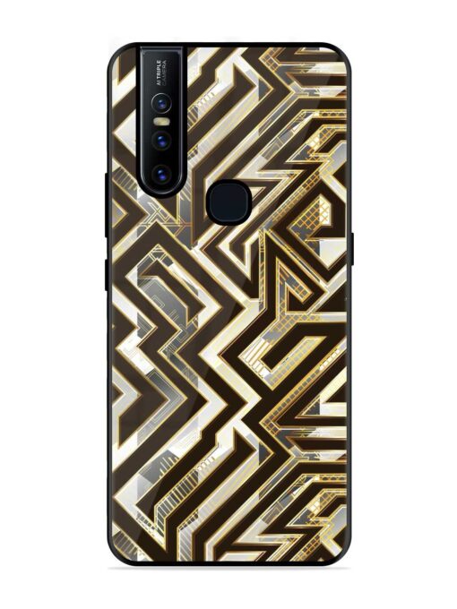 Technology Geometric Seamless Glossy Metal Phone Cover for Vivo V15 Zapvi