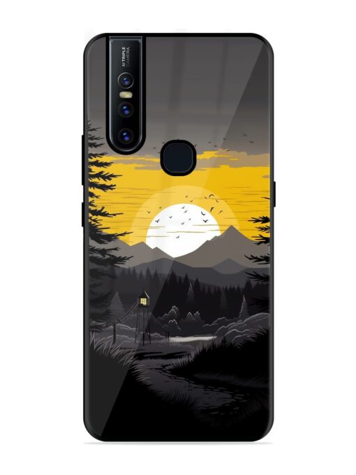 Sunset Vector Glossy Metal Phone Cover for Vivo V15