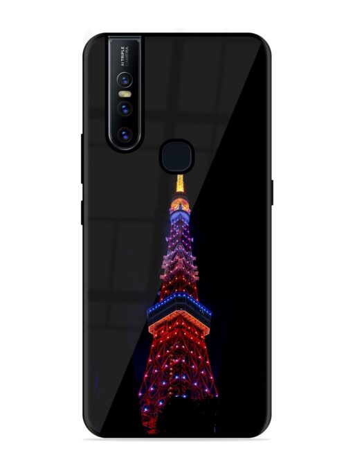 Eiffel Tower Night View Glossy Metal Phone Cover for Vivo V15