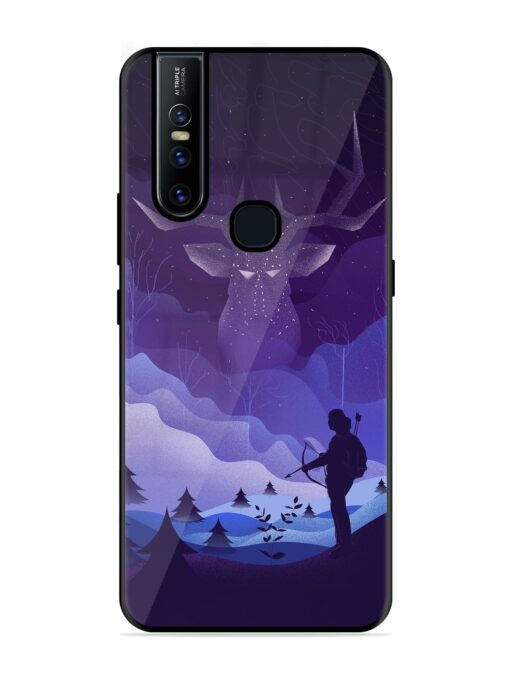 Deer Forest River Glossy Metal Phone Cover for Vivo V15 Zapvi