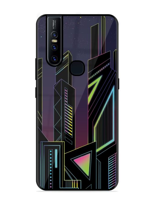 Neon Dreamscape Glossy Metal Phone Cover for Vivo V15