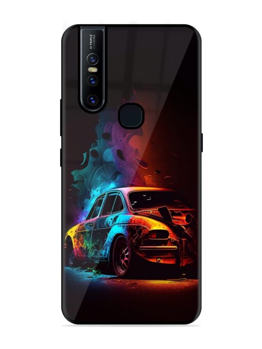 High Classic Car Art Glossy Metal Phone Cover for Vivo V15 Zapvi